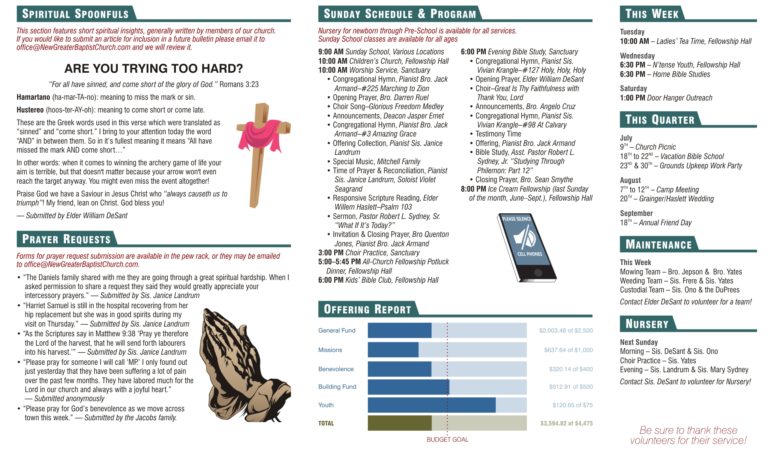 Church Bulletin | How to Make Your Church Bulletin as Effective as Possible