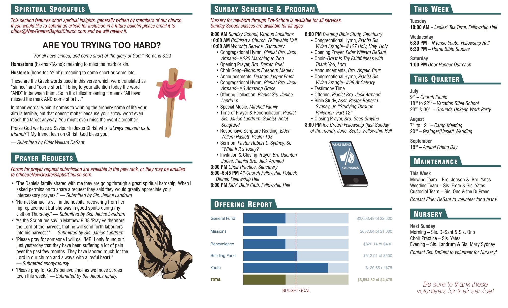 Modern Church Bulletin