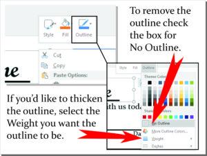Offering envelope tutorial - remove or edit textbox outline