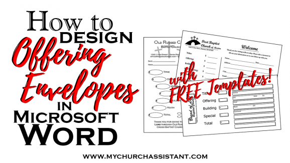 offering envelopes how to design your own in word mychurchassistant com