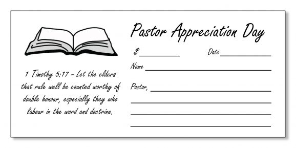 Pastor appreciation offering envelope Template 3