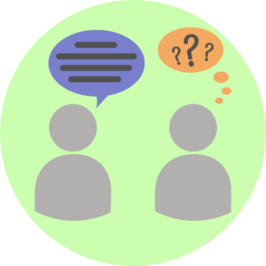 Illustration showing bad communication