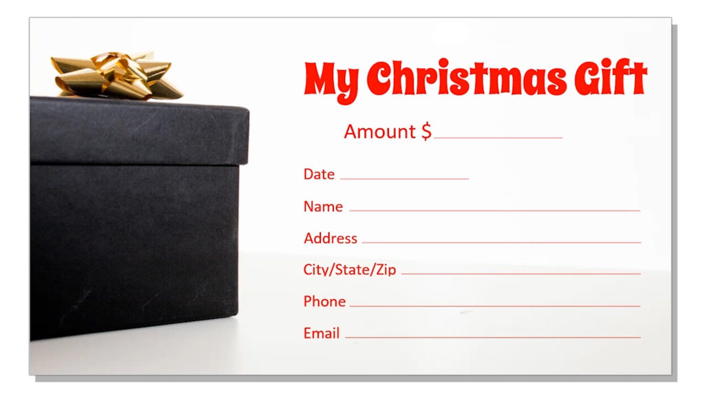 Christmas offering envelope